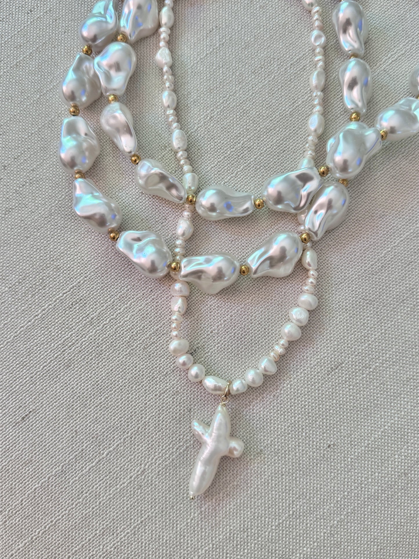Chunky Baroque Pearl Necklace