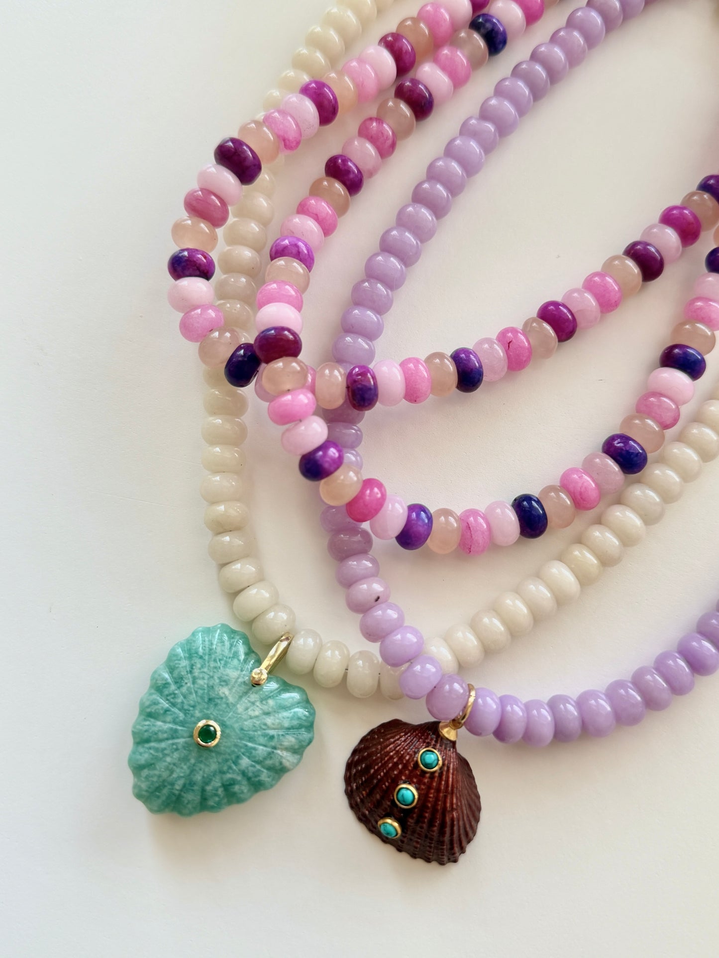 Palm Heart Beaded Necklace