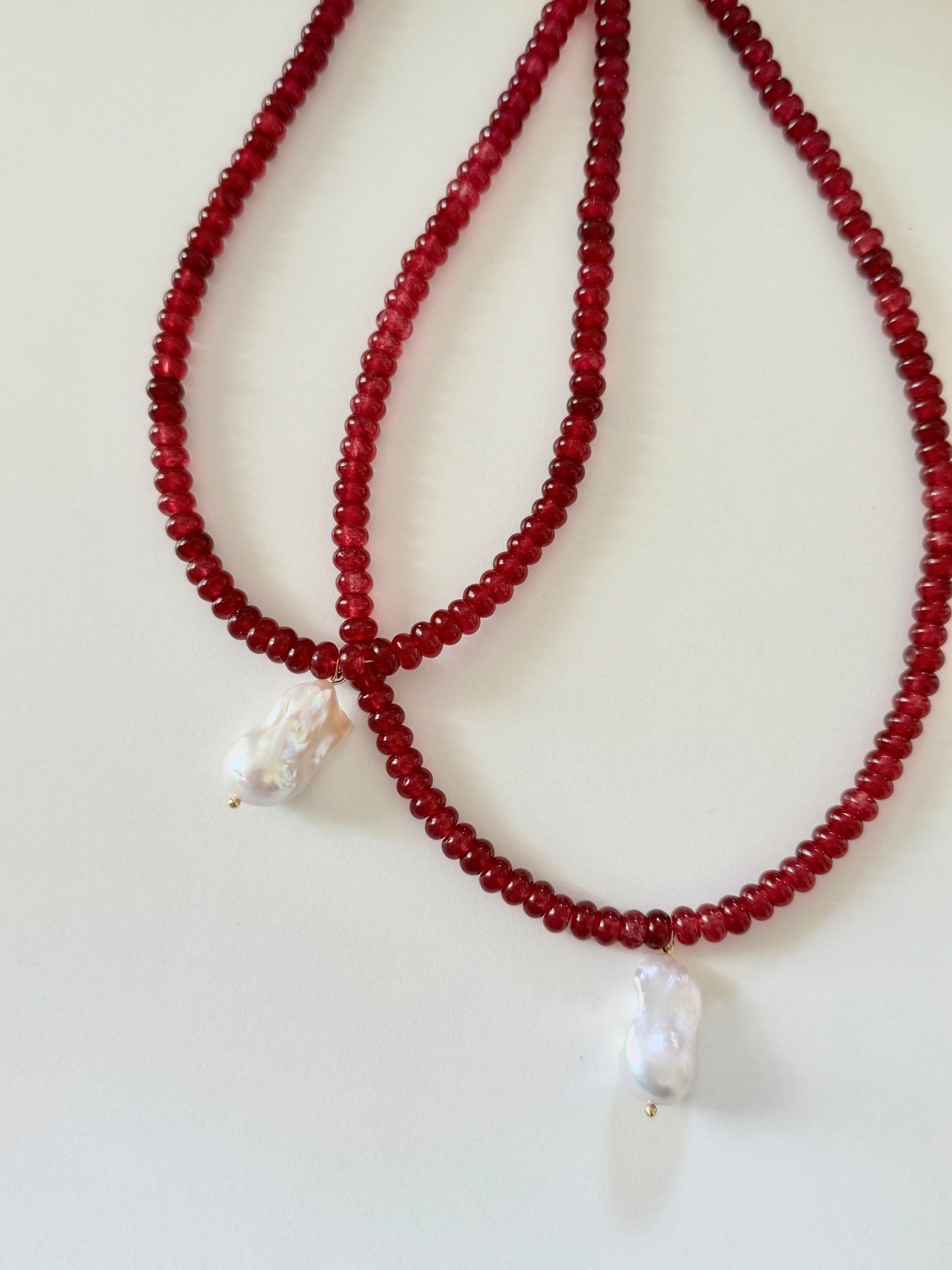 Garnet Beaded with Pearl