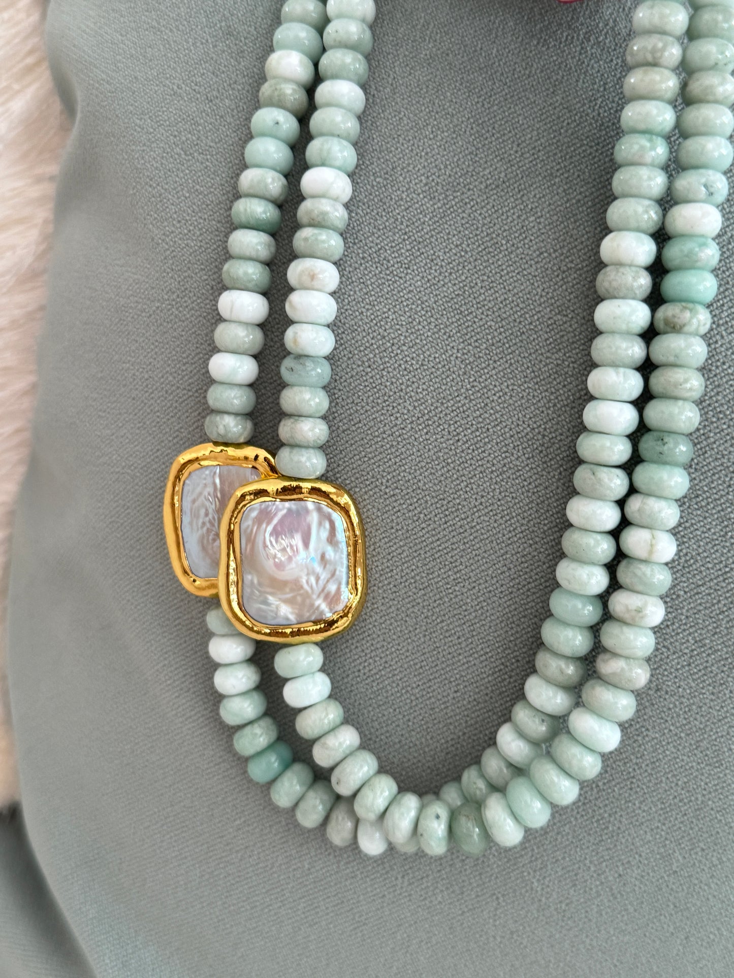 Meave Mint Beaded Necklace