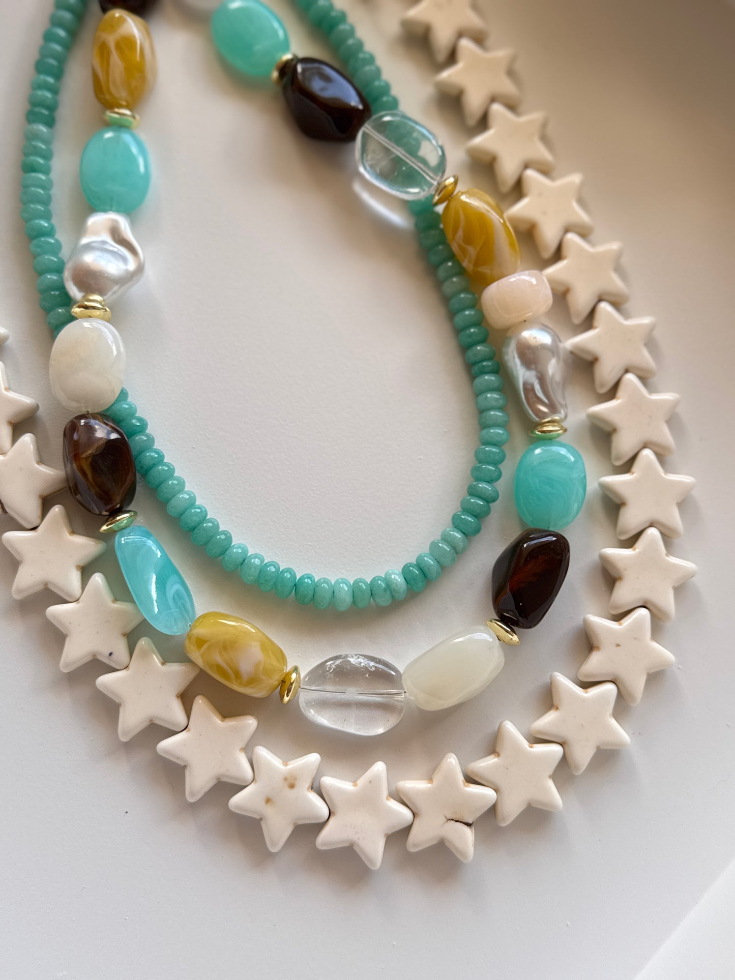 Aqua Beaded Necklace