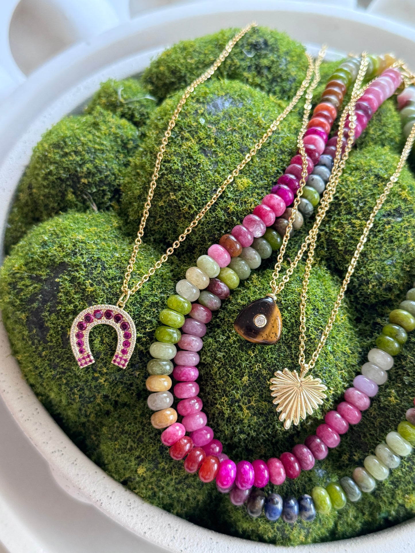 Multi-colored Large Beaded Necklace