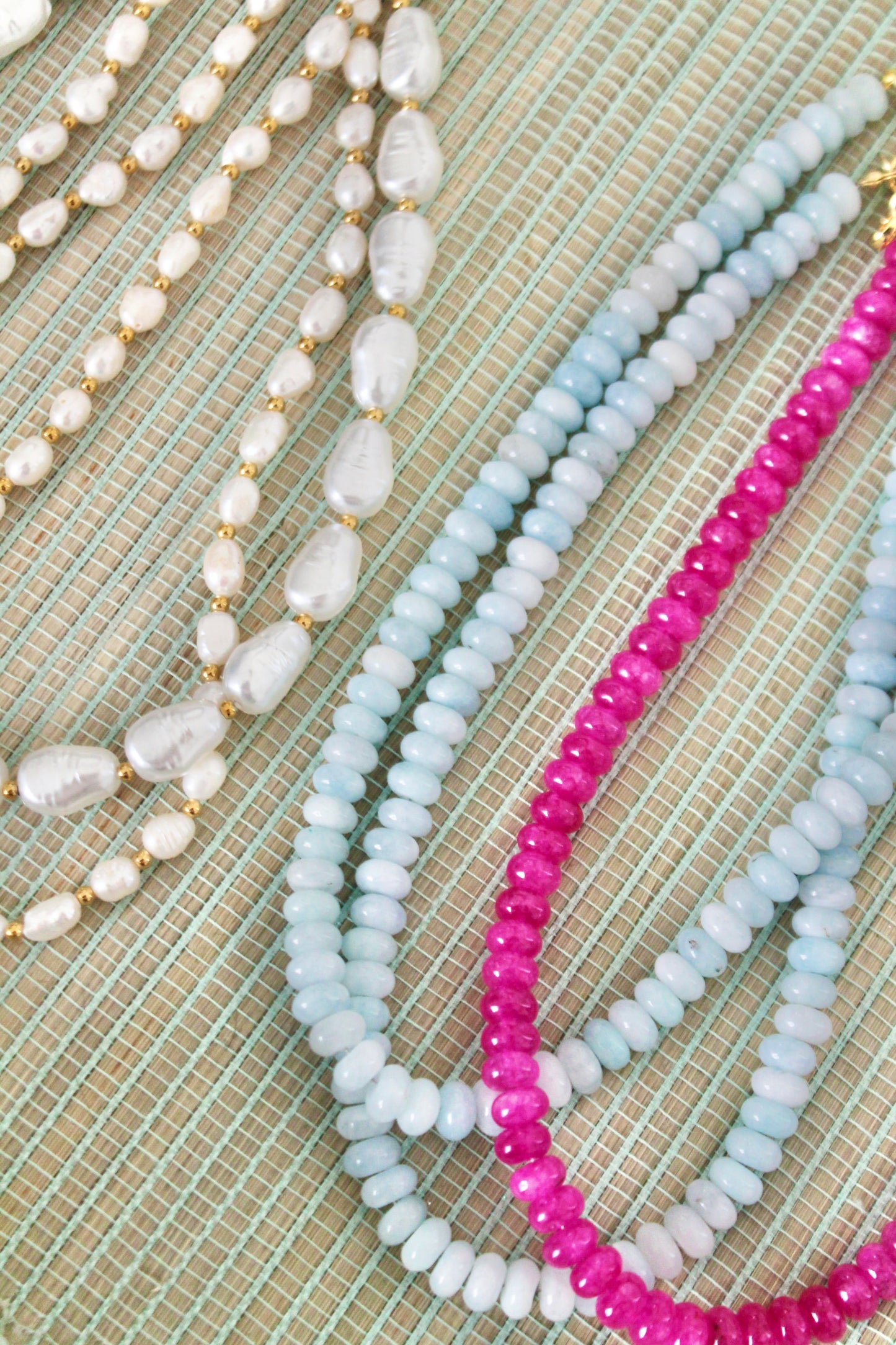 Large Coastal Blue Beaded