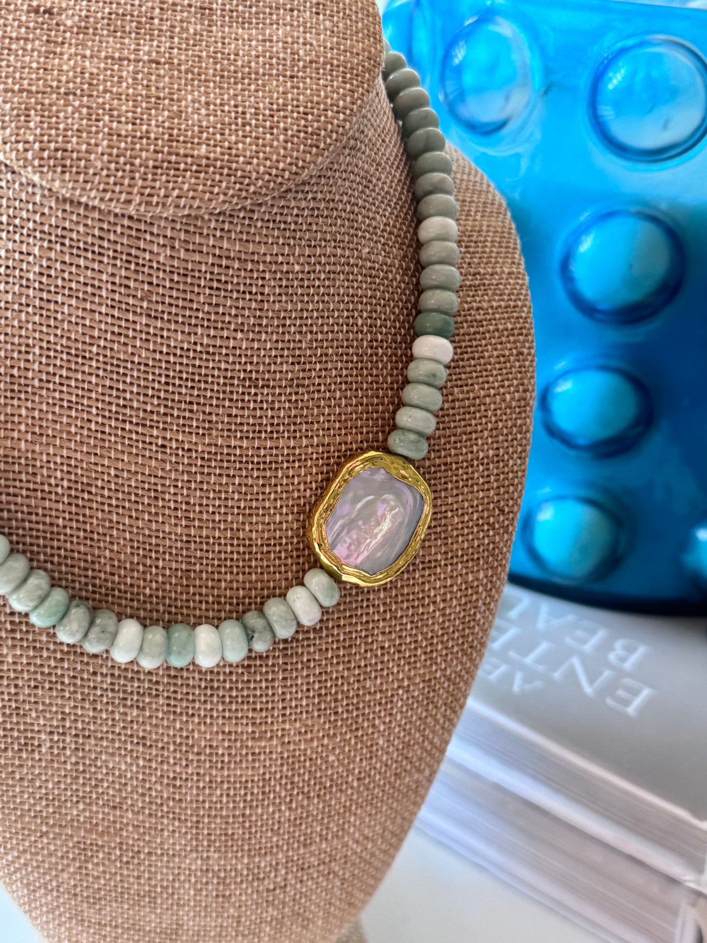 Meave Mint Beaded Necklace