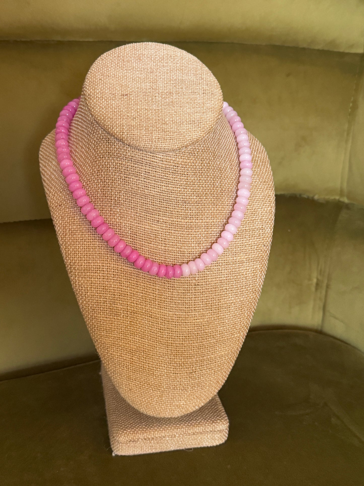 Large Double Pink Beaded