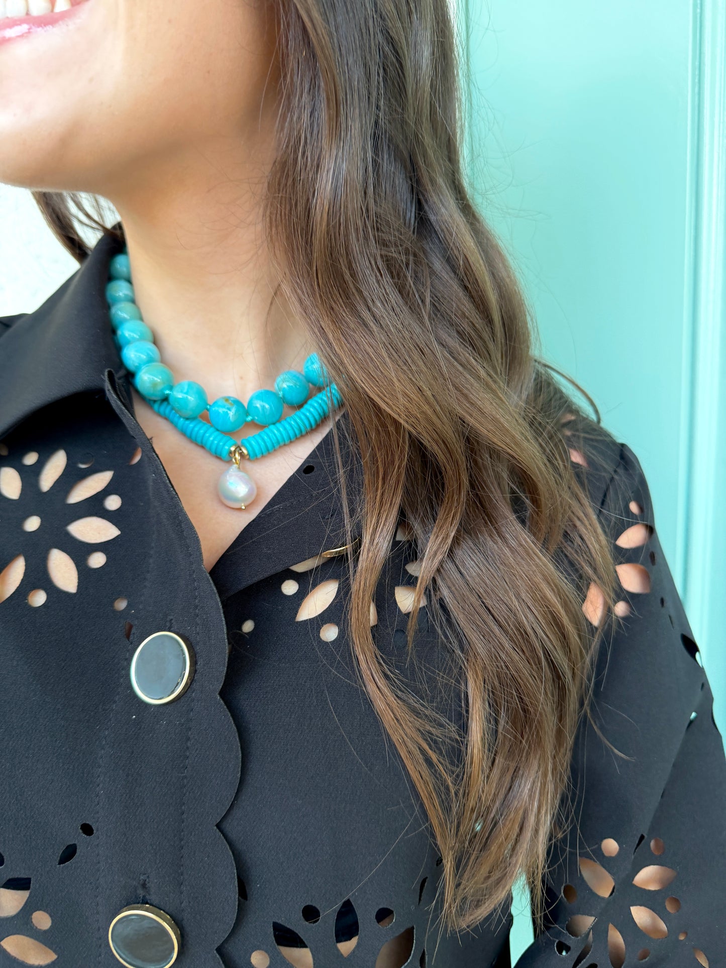Hays Blue Bubble Necklace