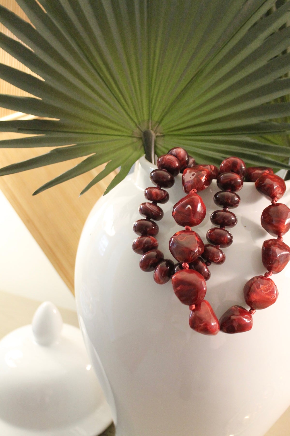 Jumbo Cherry Beaded Necklace