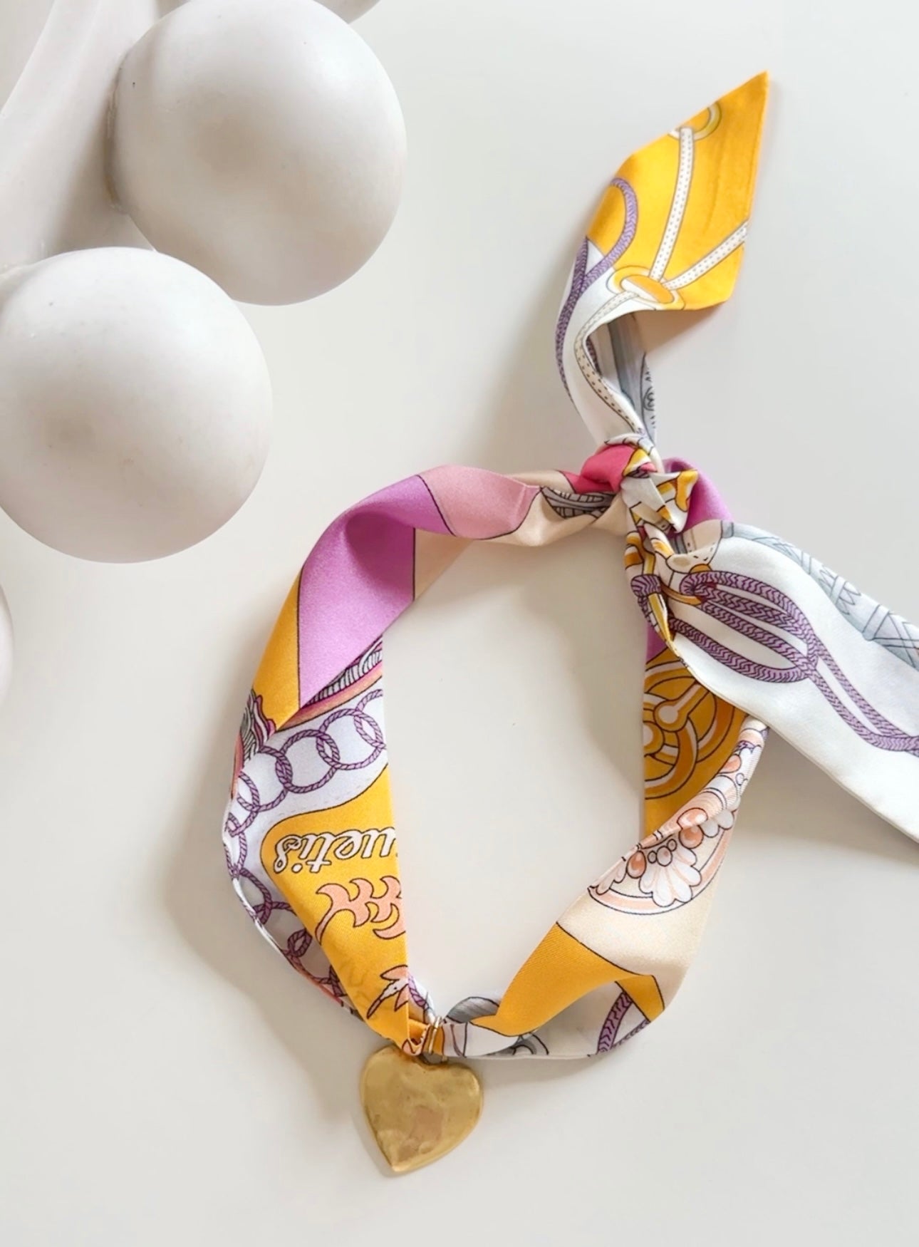 Lindy Heart Scarf Necklace