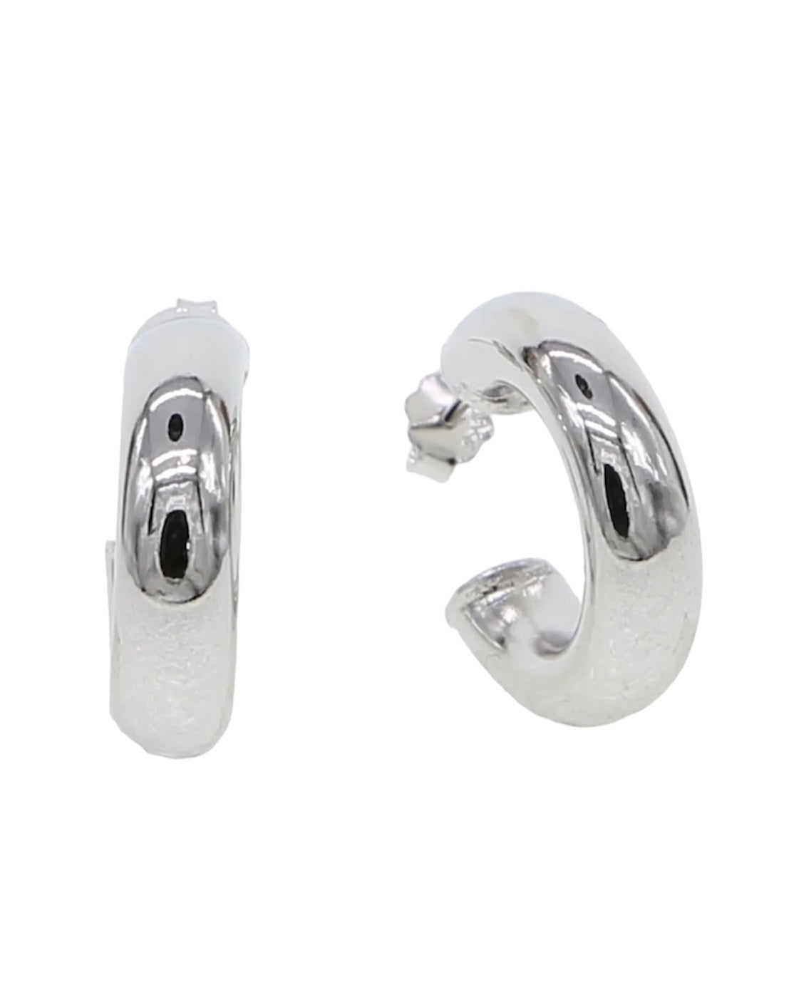 Mini Silver Tube Hoops