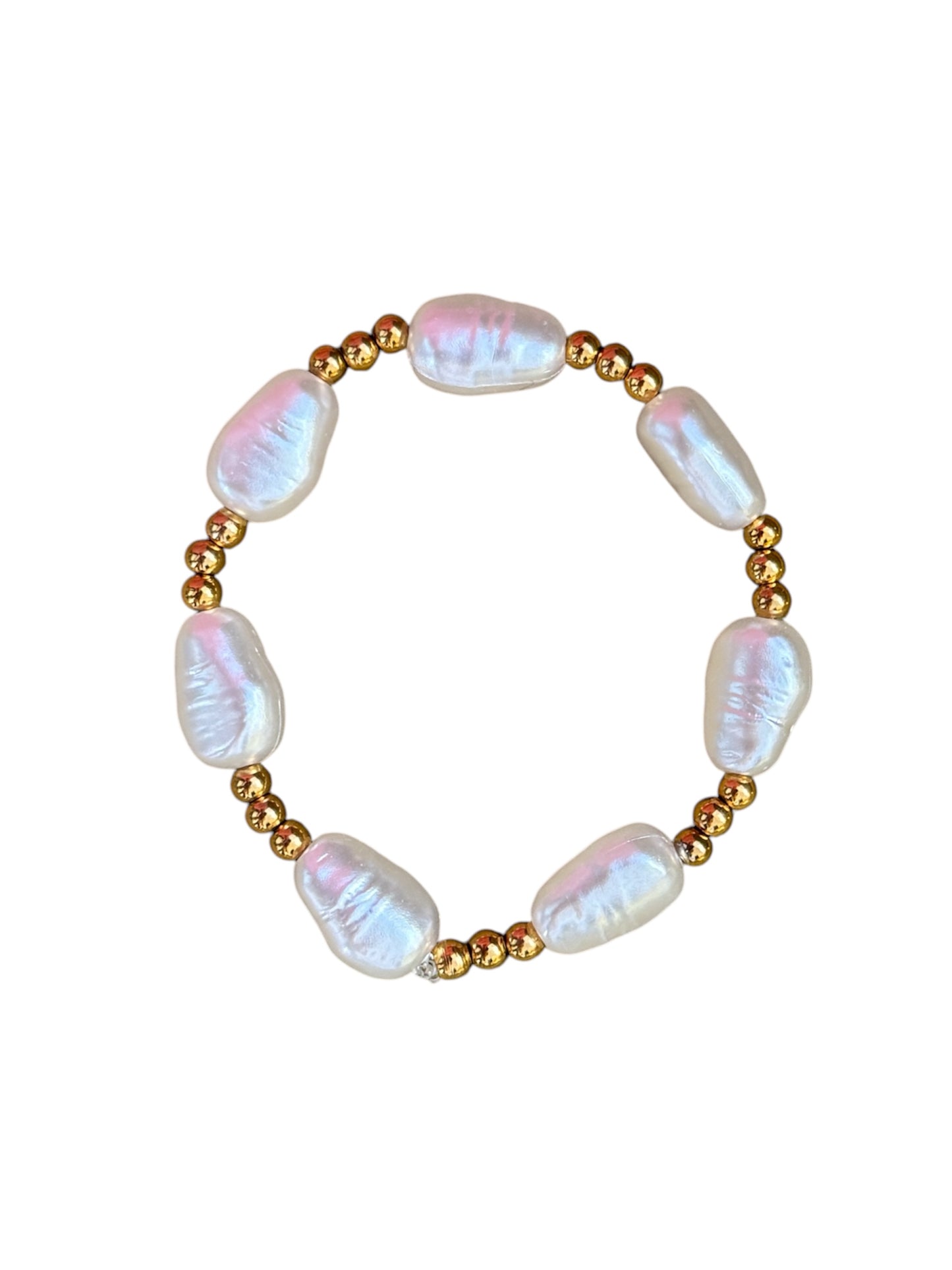 Gold Pearl Beaded Bracelet