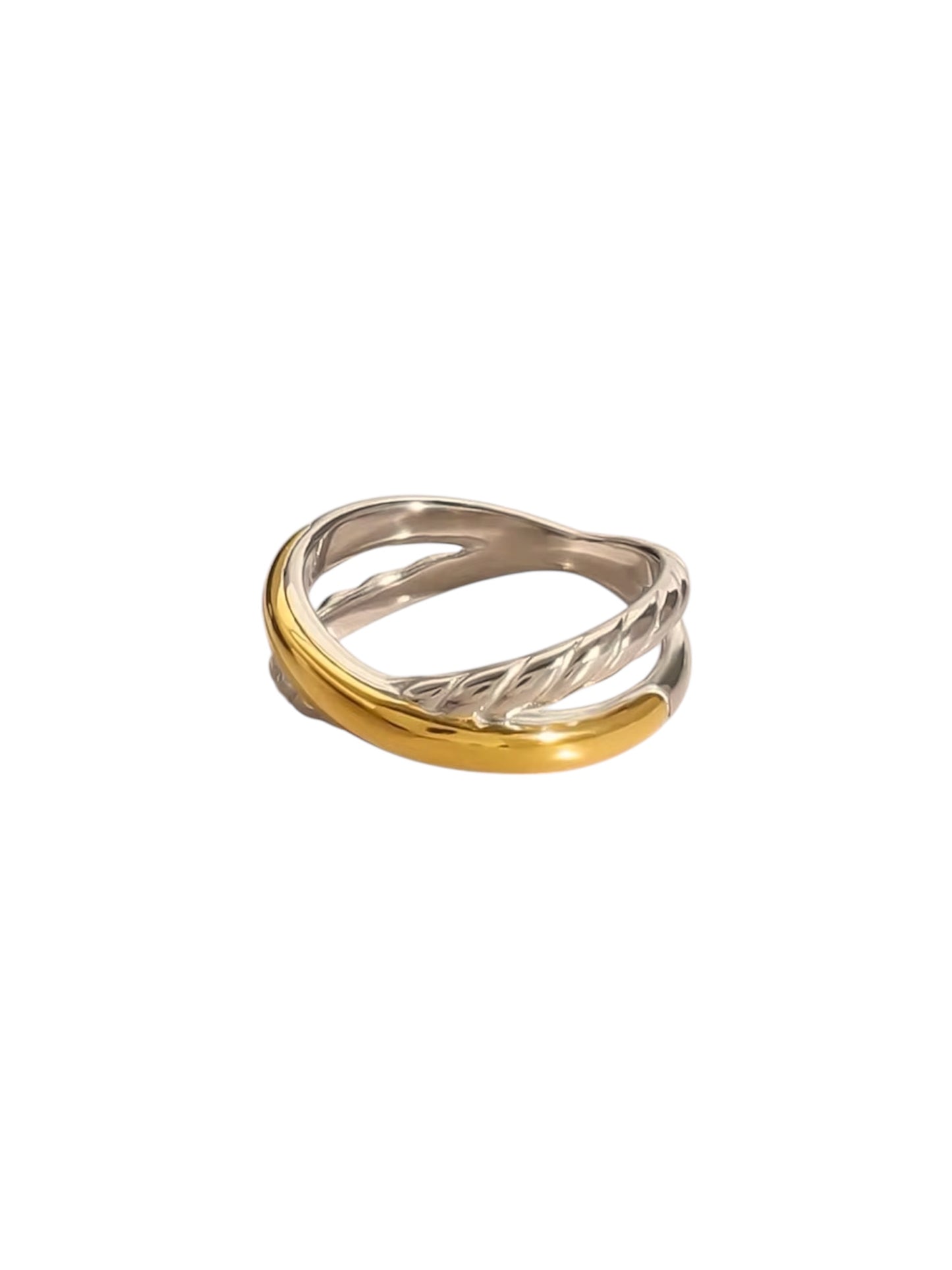 Gold & Silver Twist Ring