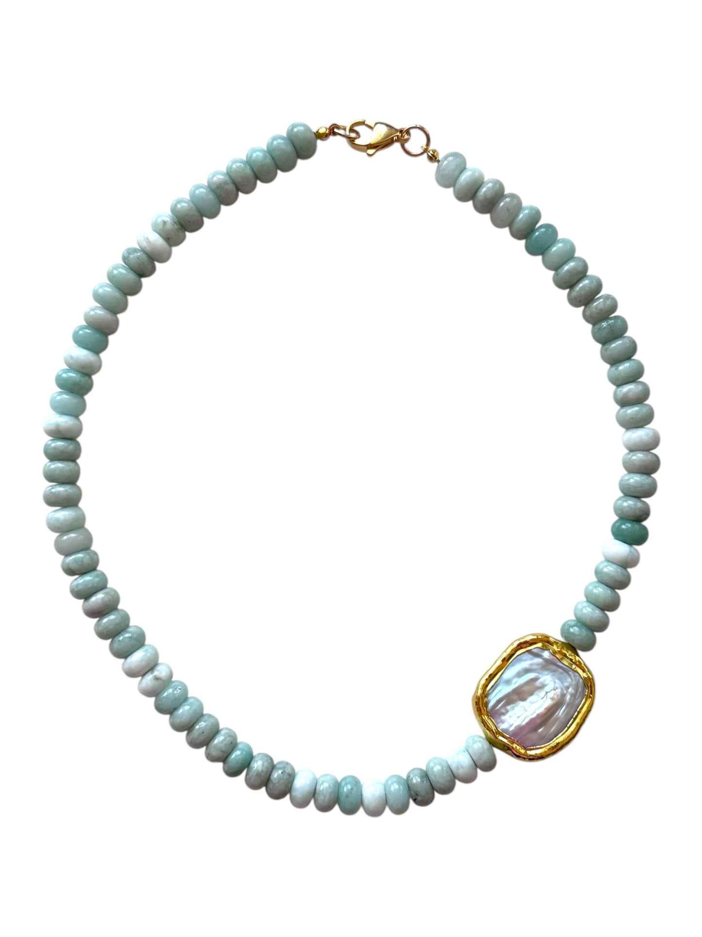 Meave Mint Beaded Necklace
