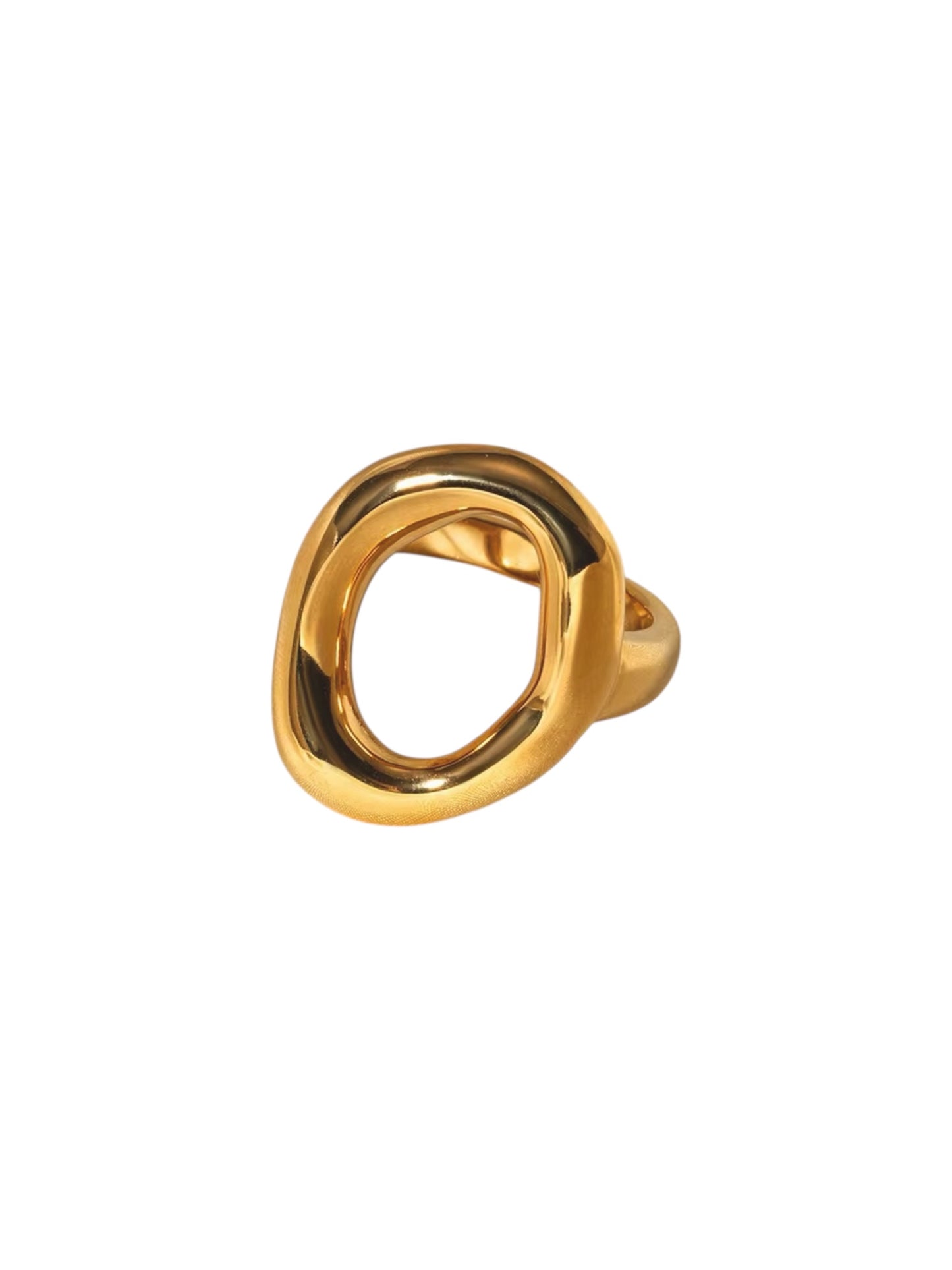 Gold Irregular Oval Ring