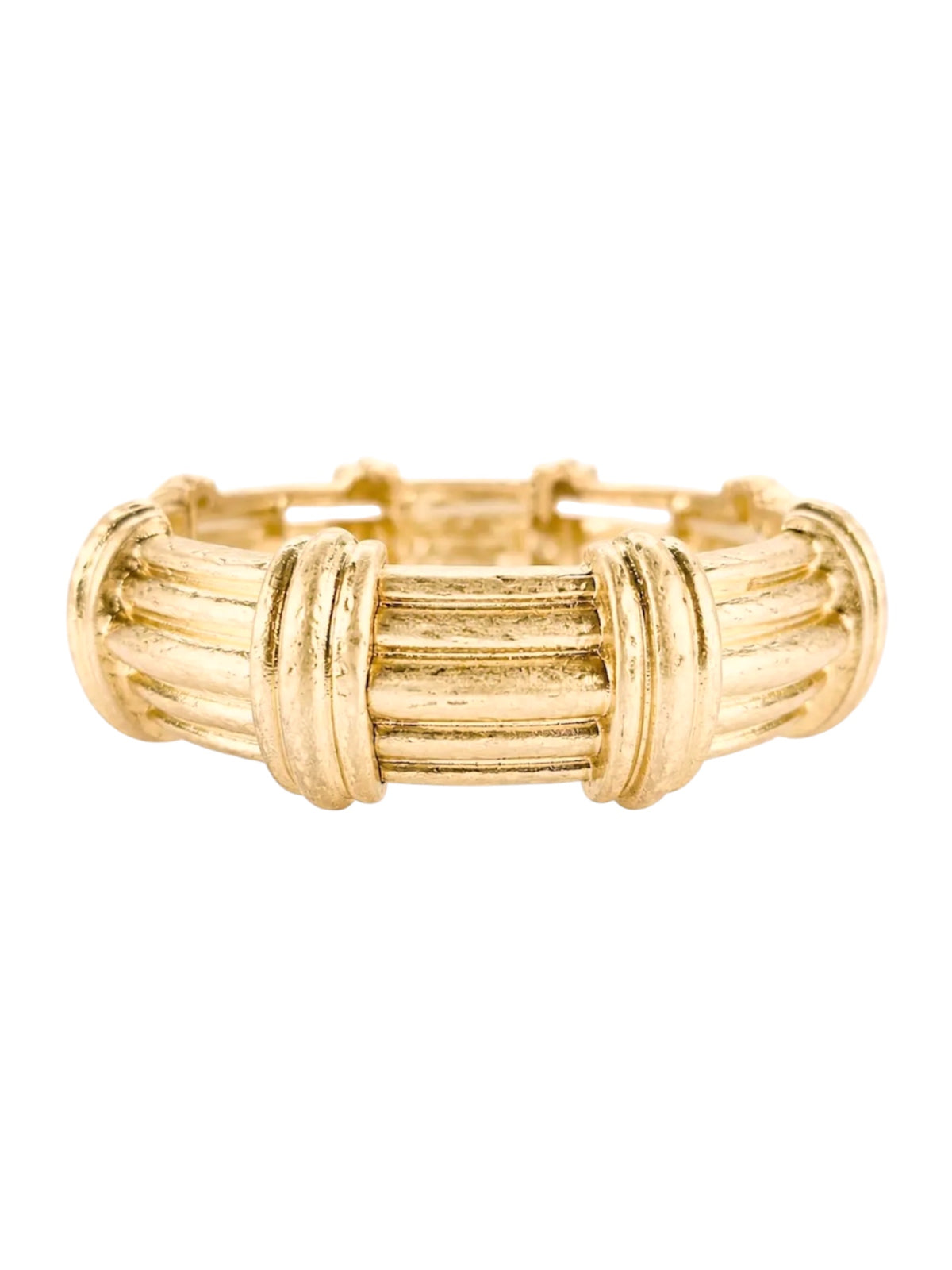 Textured Gold Stretch Bracelet