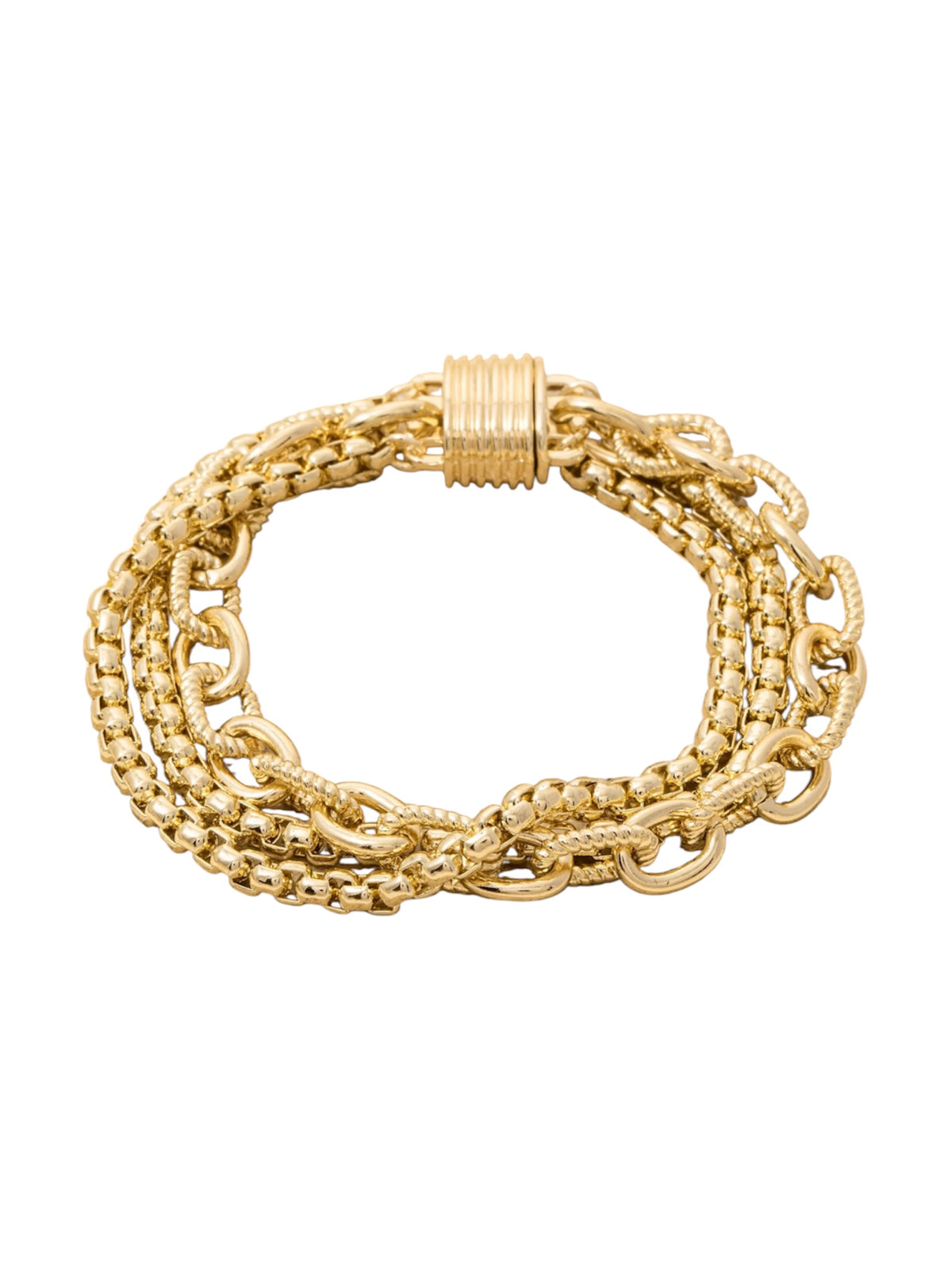 Gold Triple Chain Bracelet