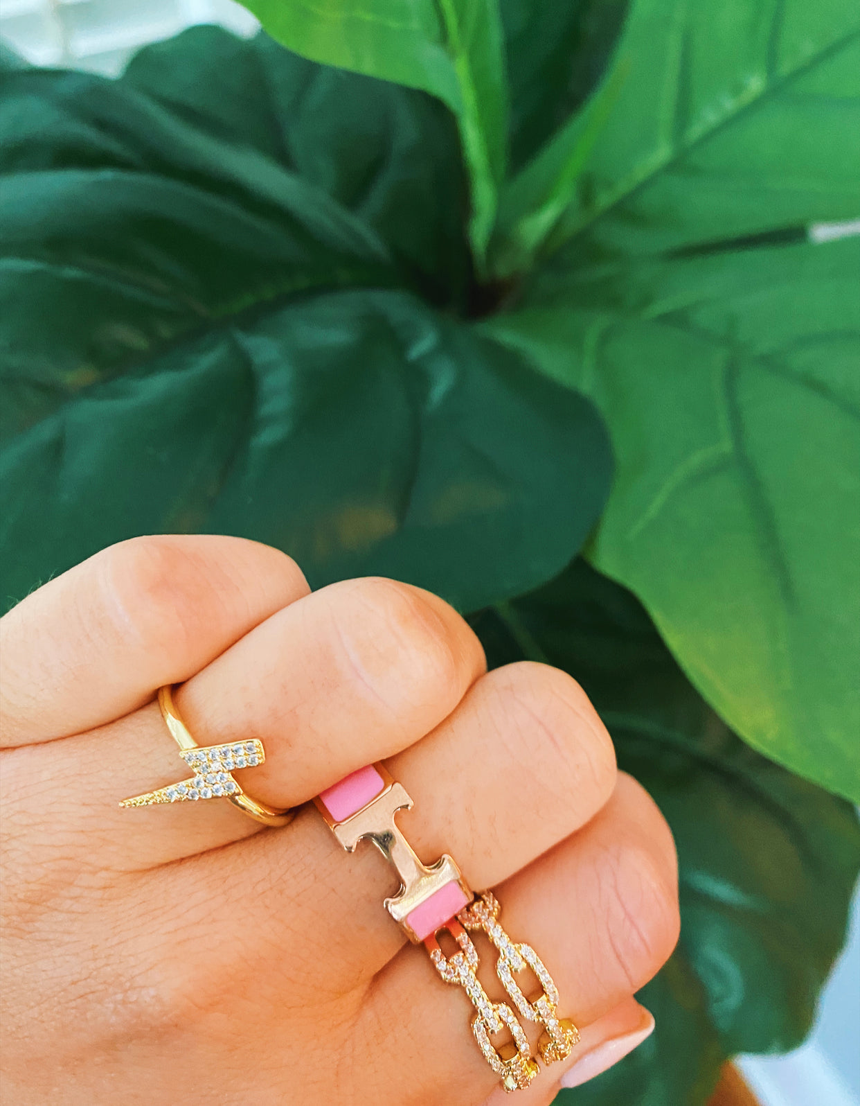 Pink H ring