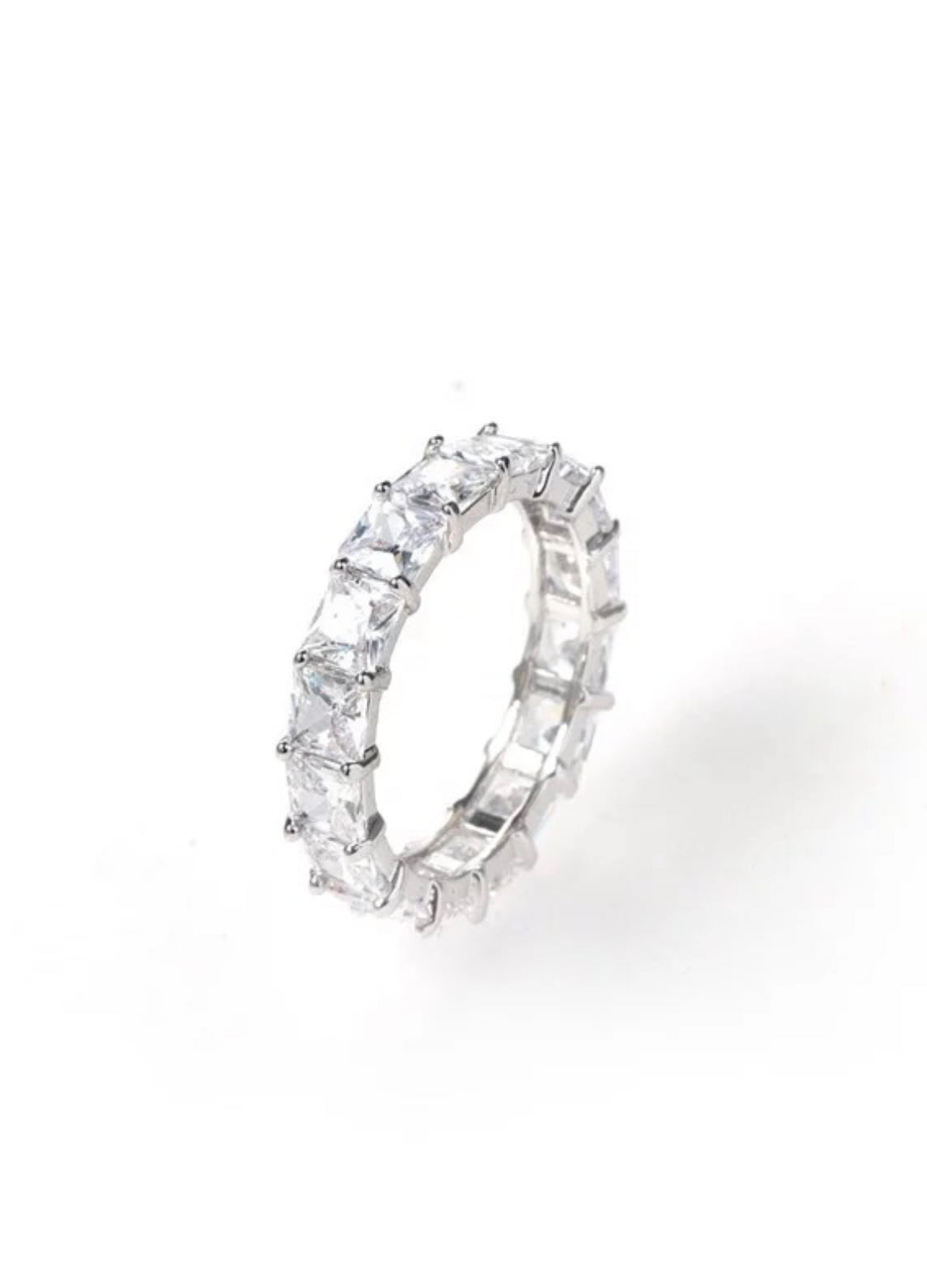 Silver eternity ring