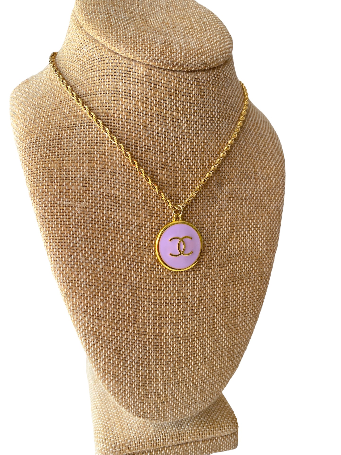 Lavender CC Coin Necklace