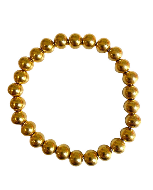 8mm Gold Beaded