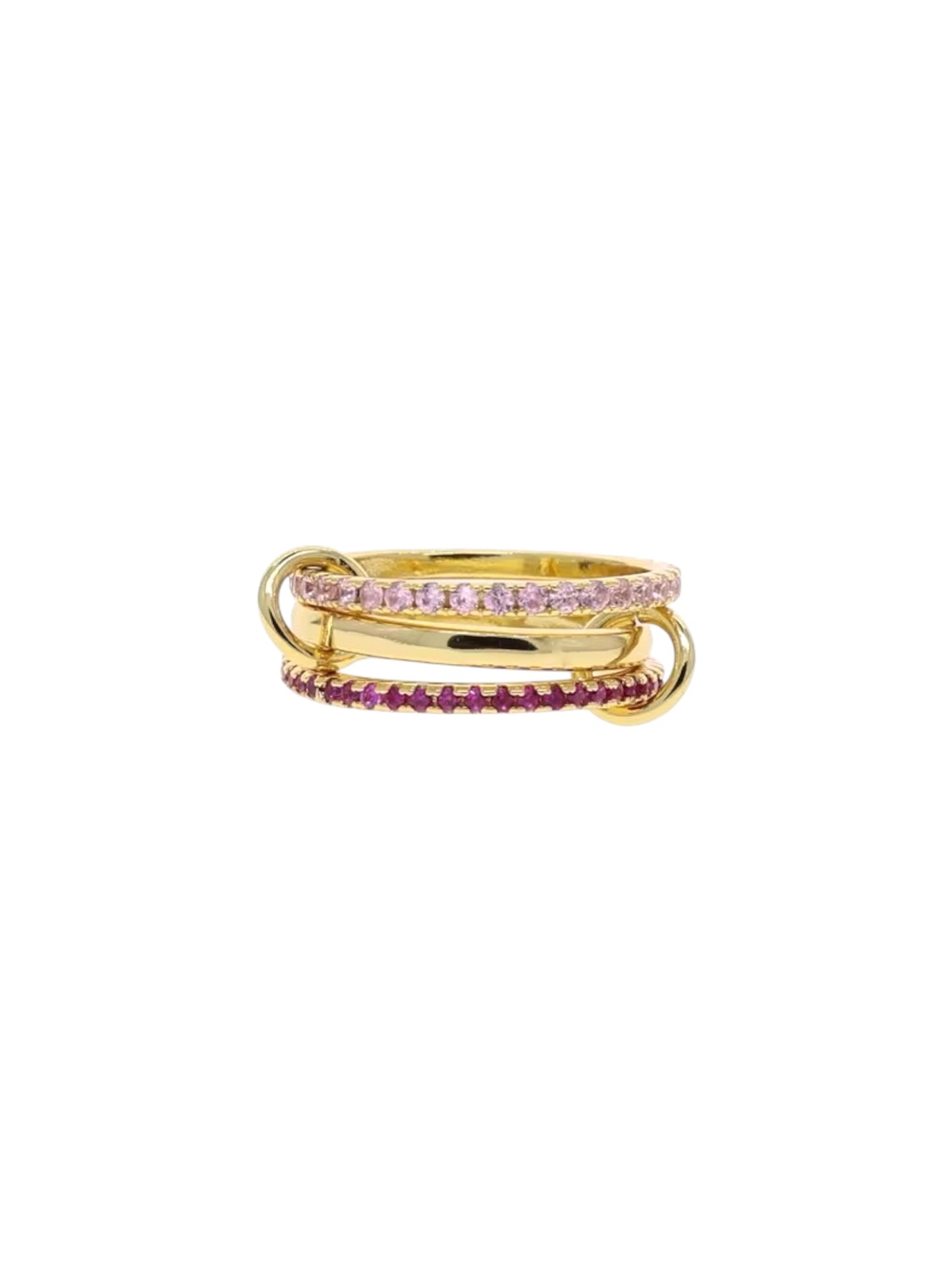 Pink & Gold Lover Stack Ring