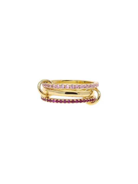 Pink & Gold Lover Stack Ring