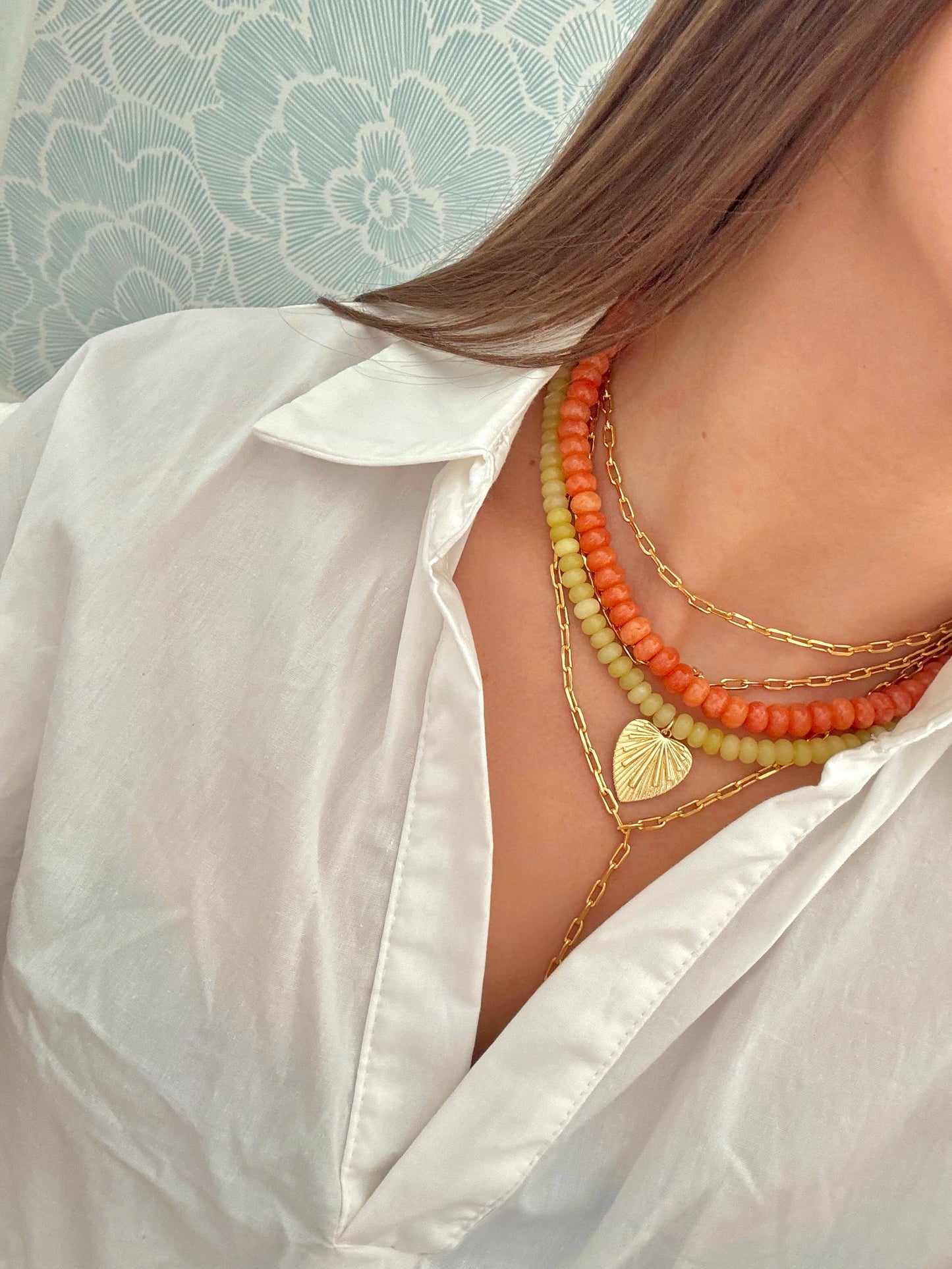 Large Tiger Orange Beaded