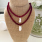 Garnet Beaded with Pearl