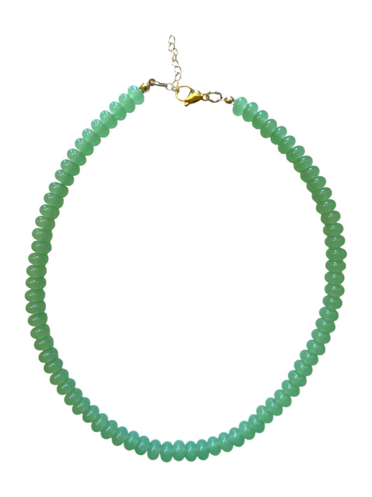 Mint Apple Beaded Necklace