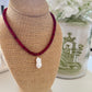 Garnet Beaded with Pearl