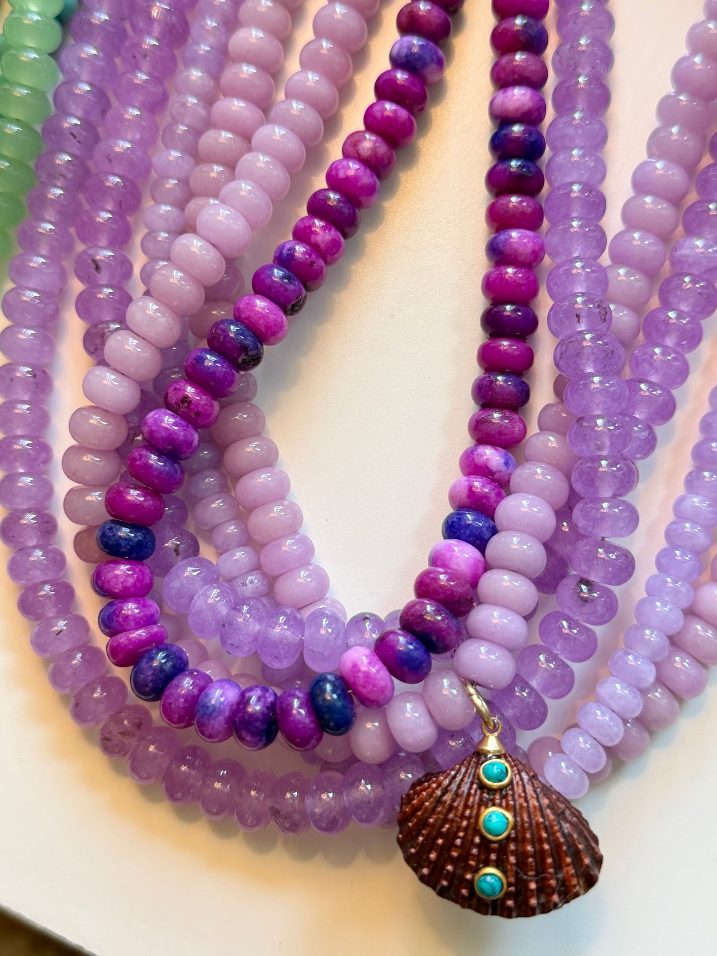 Electric Purple Beaded Necklace