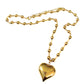 Gold Beaded Bubble Heart