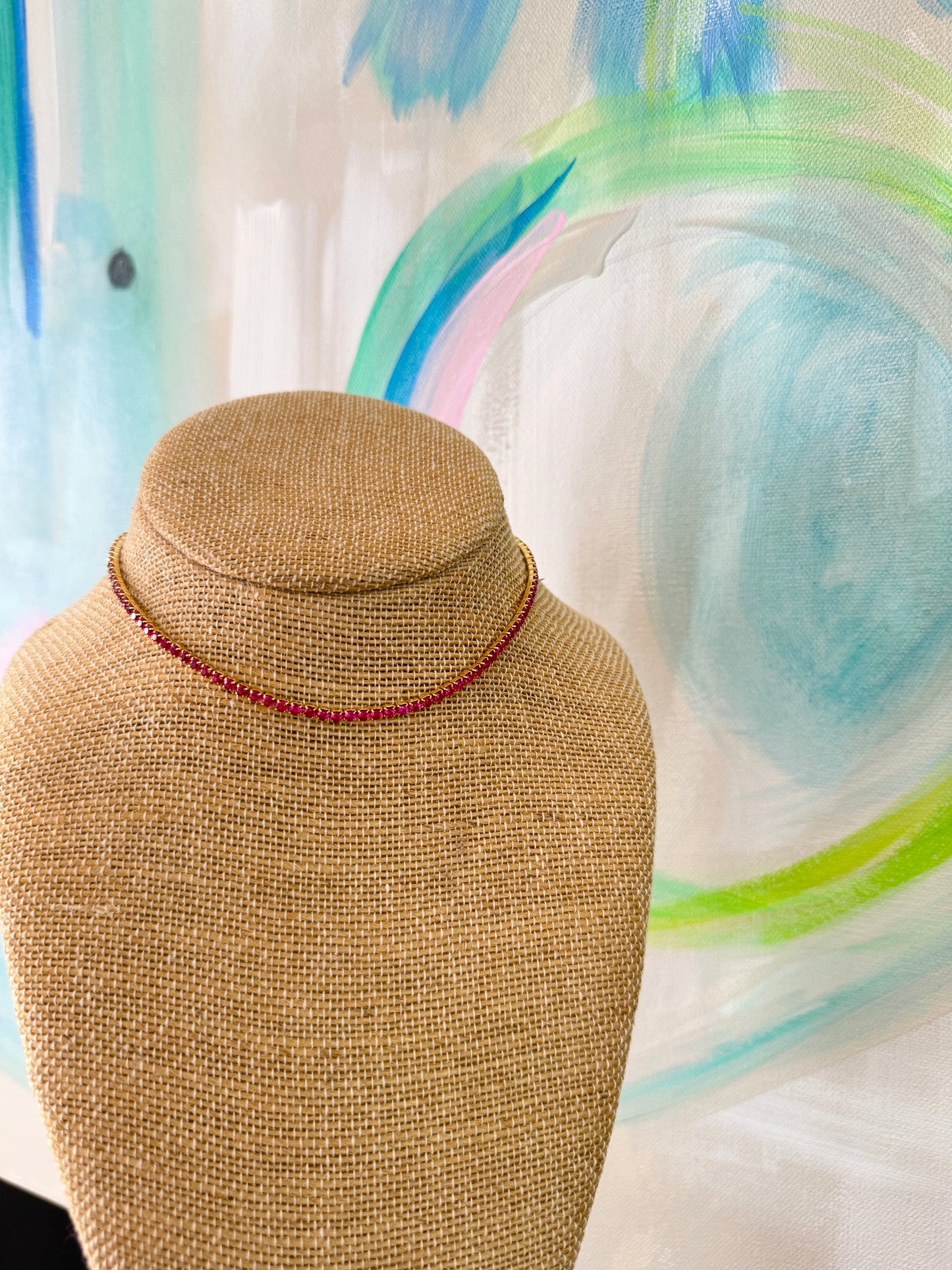 Ruby Diamond Tennis Choker