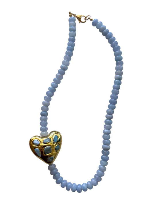 Sienna Heart Beaded Necklace