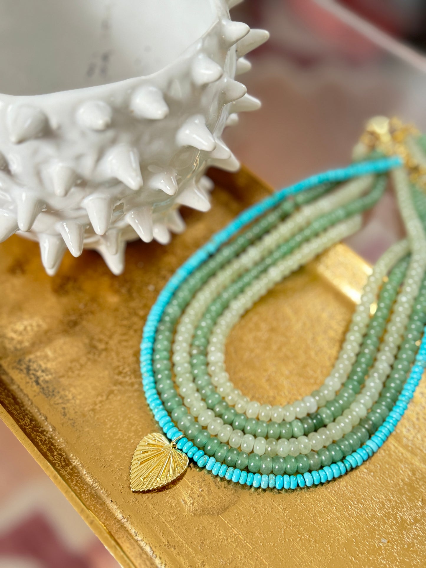 Sage Green Beaded