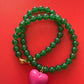 Mod Heart Beaded Necklace