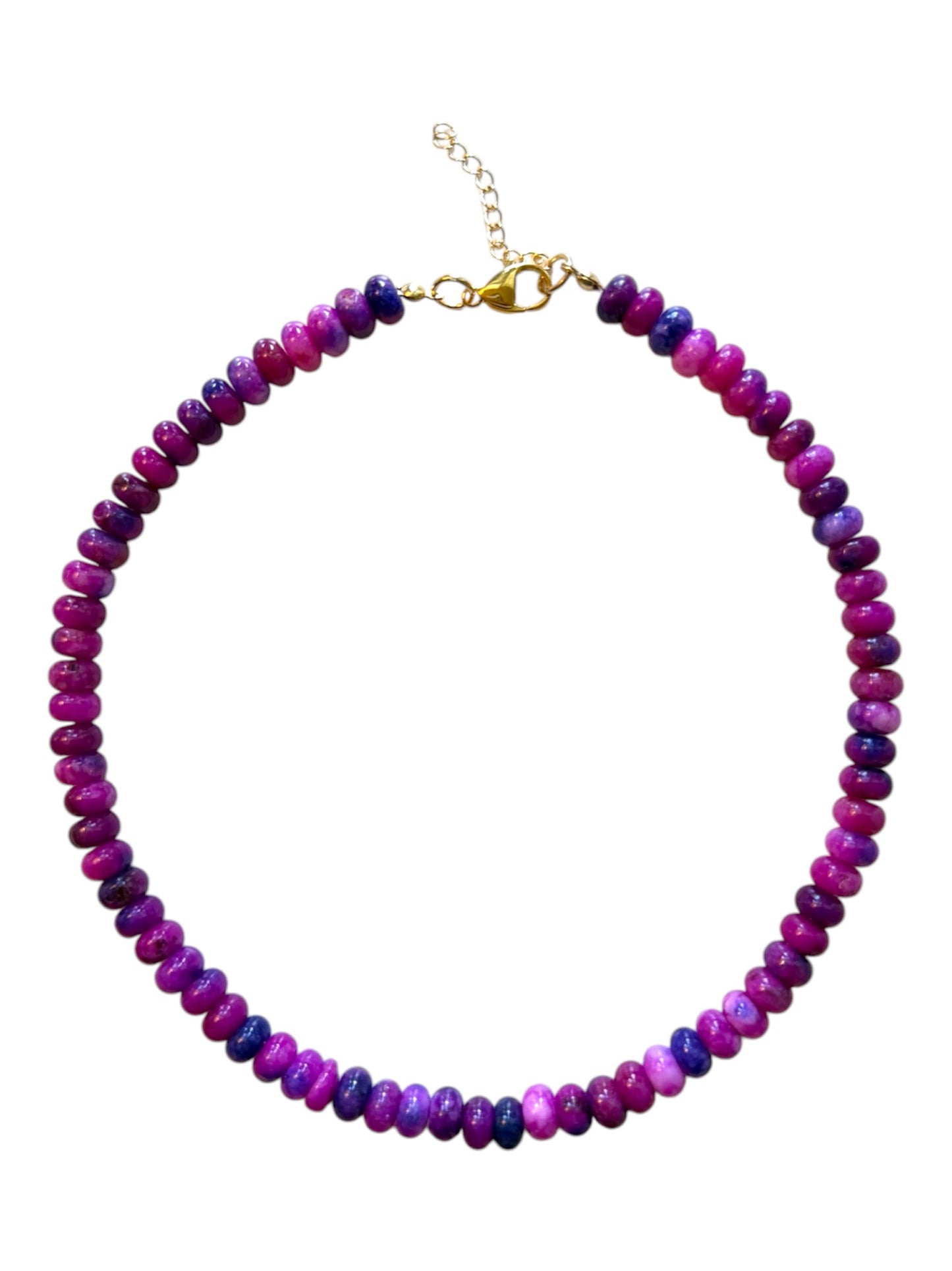 Electric Purple Beaded Necklace