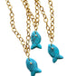 Turquoise Gemstone Fish Necklace