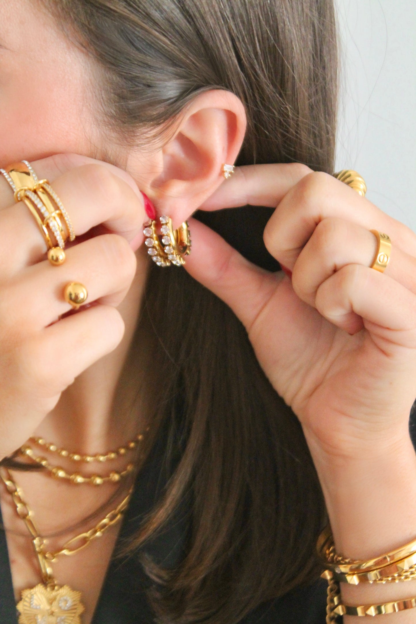 Gold Diamond Party Hoops