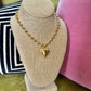 Gold Beaded Bubble Heart