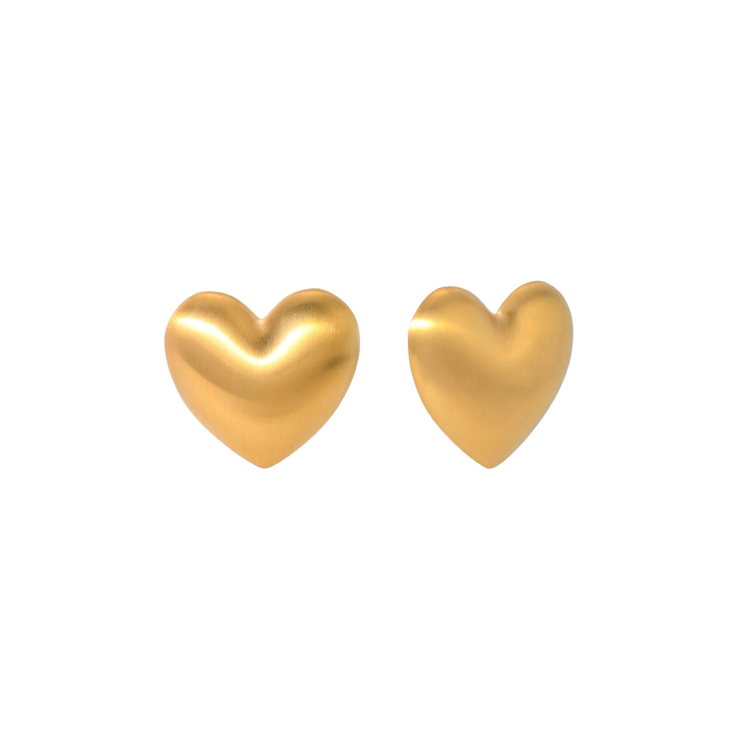 Large Brushed Gold Hearts