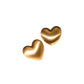 Large Brushed Gold Hearts
