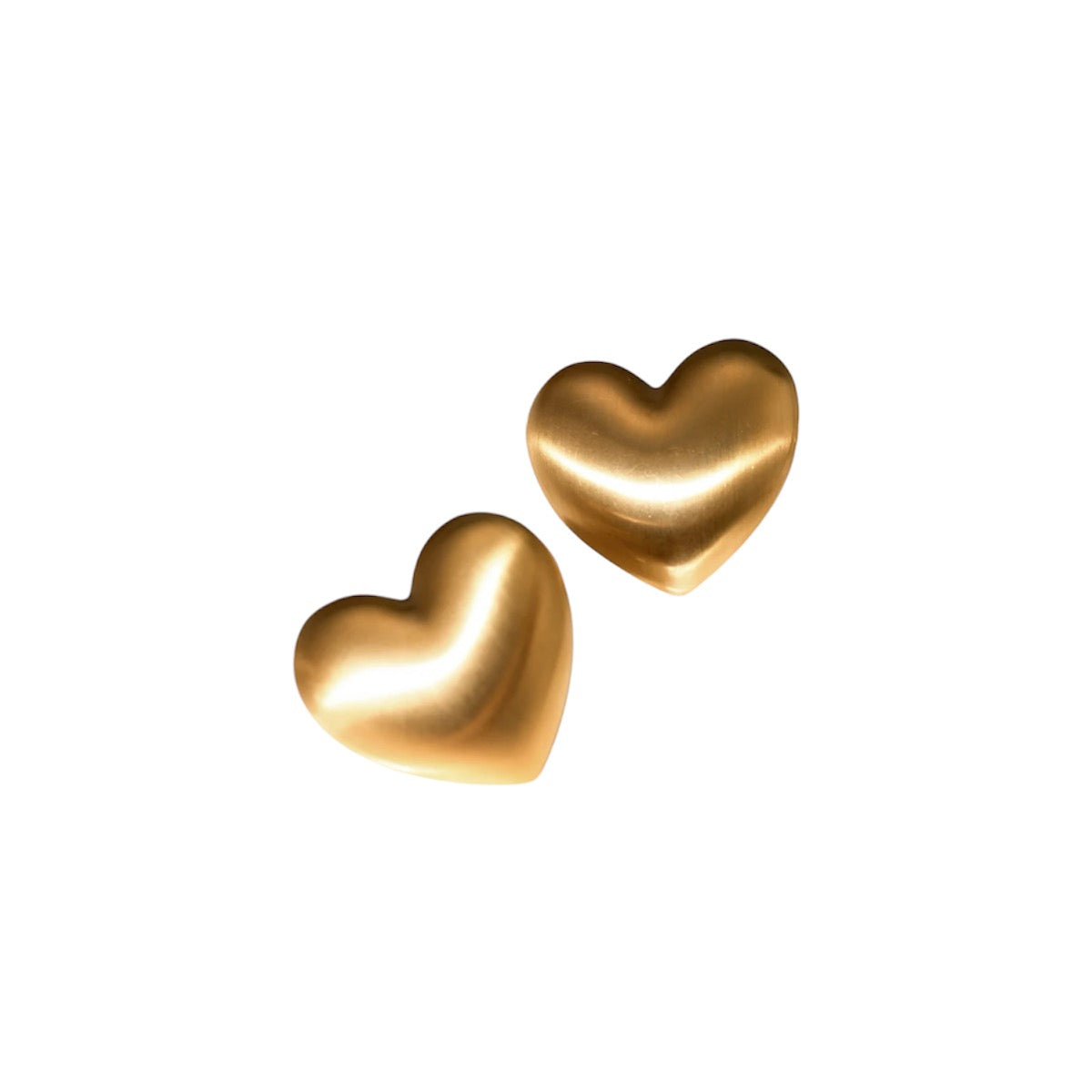 Large Brushed Gold Hearts