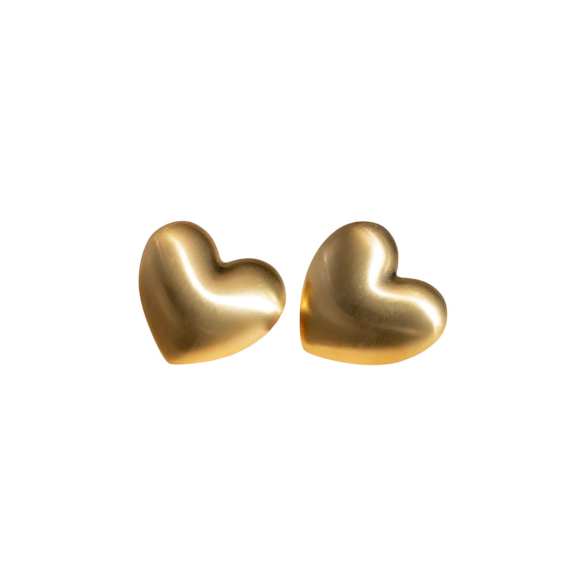 Large Brushed Gold Hearts