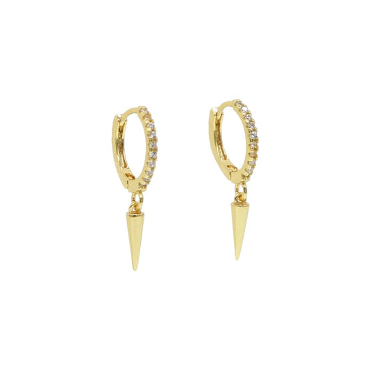Gold Drop Spike Huggies