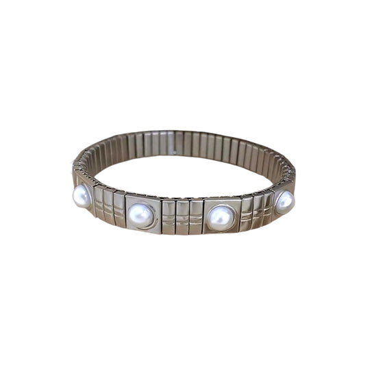 Silver Dixie Pearl Elastic