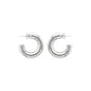 Mini Silver Tube Hoops