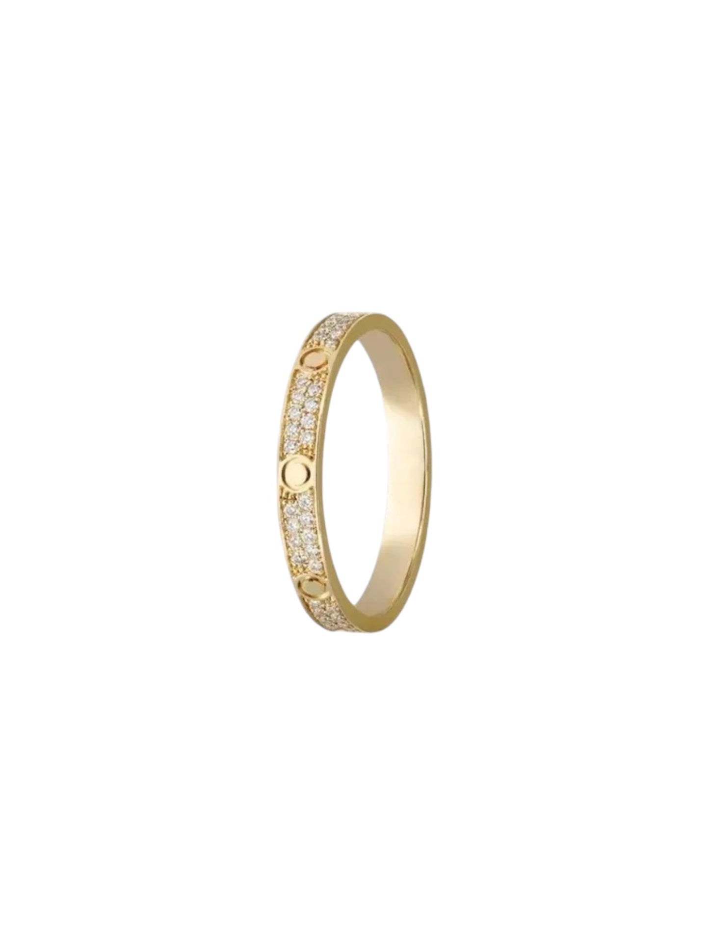 Gold Diamond C Ring