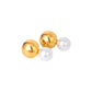 Gold & Pearl Ball Earrings