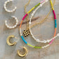 Gold Textured Tube Hoops