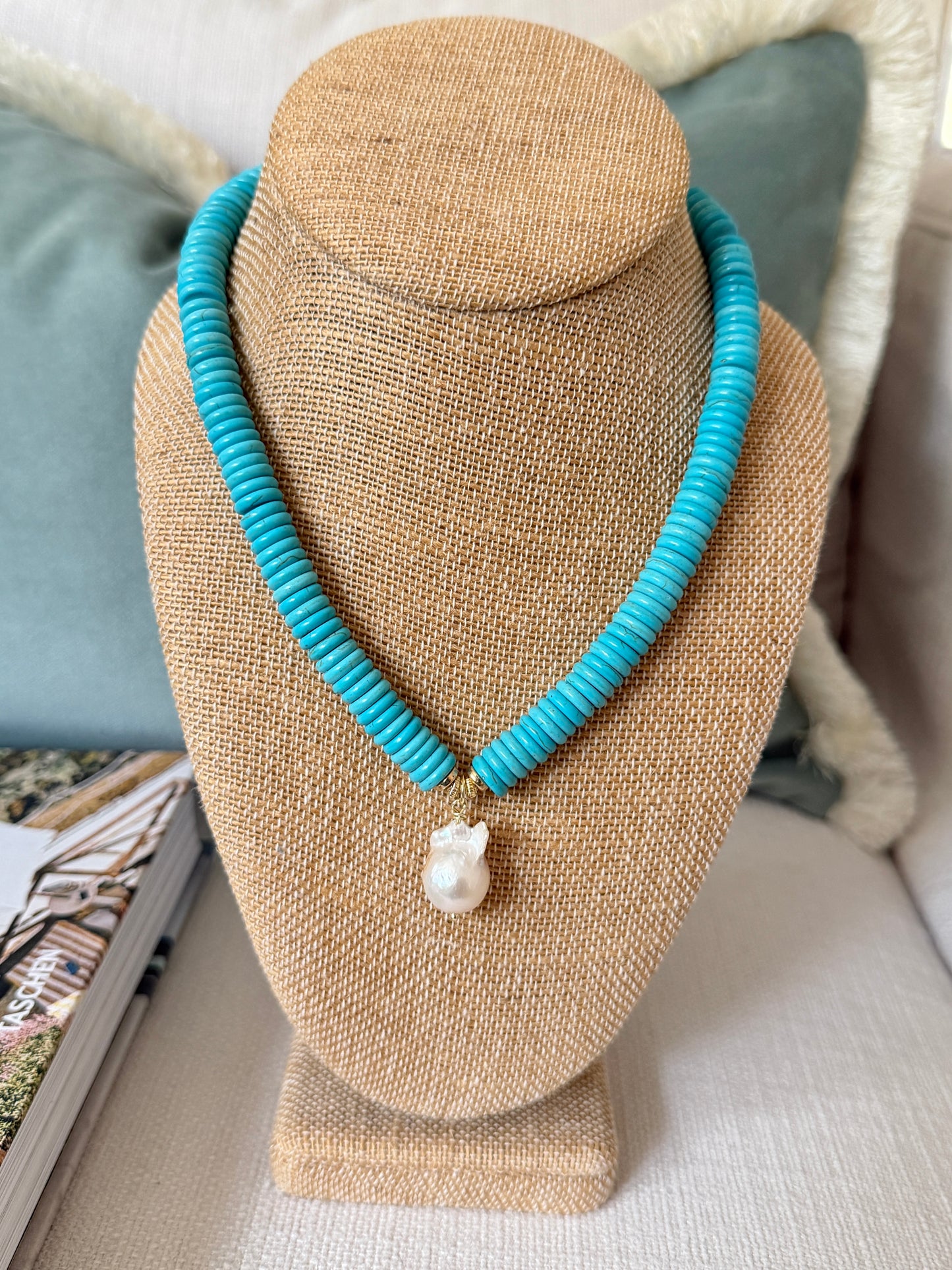 Murrells Turquoise Pearl Necklace